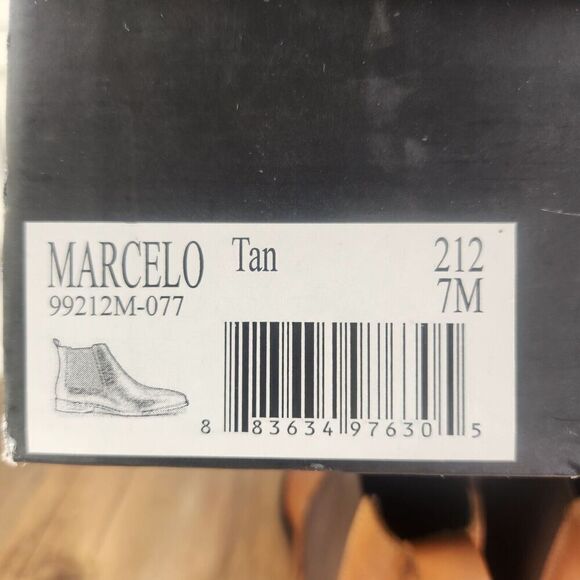 Jump New York Marcelo Chelsea Boots Mens Size 7 M Tan Leather Ankle Dress Preppy - Picture 12 of 12